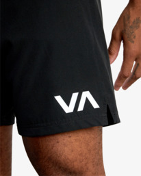 3 Fight Scrapper Elastic Waist Walkshorts 15" Black AVYWS00174 RVCA