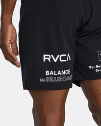 10 Fight Scrapper Elastic Waist Walkshorts 15" Black AVYWS00174 RVCA
