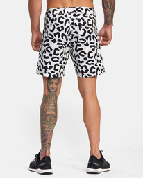 2 Fight Scrapper Elastic Waist Walkshorts 15" White AVYWS00174 RVCA