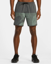 1 Hawaii Yogger Hybrid Elastic Athletic Shorts 17" Green AVYWS00189 RVCA