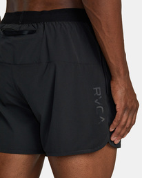 4 RVCA Runner 14" Elastic Waist Shorts Black AVYWS00205 RVCA