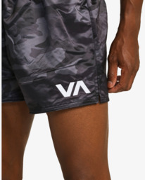 9 Muay Thai Mod Elastic Waist Boxing Shorts 15" Brown AVYWS00211 RVCA