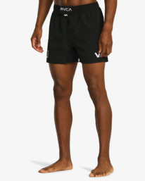 0 FIGHT SCRAPPER ELASTIC WALKSHORTS 15" Black AVYWS00213 RVCA