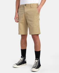 4 Weekend Stretch Chino Shorts 20" Beige AVYWS00223 RVCA