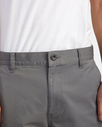 8 Weekend Stretch Chino Shorts 20" Grey AVYWS00223 RVCA