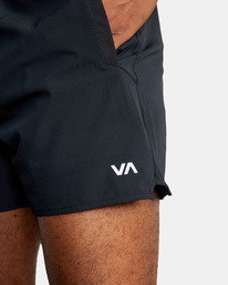 3 YOGGER ELASTIC RUNNING SHORTS 15" Black AVYWS00227 RVCA