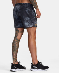 5 Yogger Elastic Waist Running Shorts 15" Black AVYWS00227 RVCA