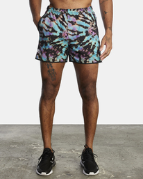 1 Yogger Elastic Waist Running Shorts 15" Black AVYWS00227 RVCA