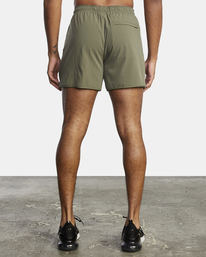 2 Yogger Elastic Waist Running Shorts 15" Green AVYWS00227 RVCA