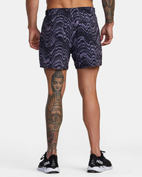 1 Yogger Elastic Waist Running Shorts 15" Purple AVYWS00227 RVCA