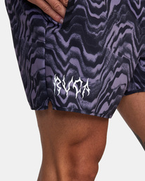 6 Yogger Elastic Waist Running Shorts 15" Purple AVYWS00227 RVCA