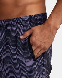 7 Yogger Elastic Waist Running Shorts 15" Purple AVYWS00227 RVCA