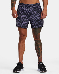 0 Yogger Elastic Waist Running Shorts 15" Purple AVYWS00227 RVCA
