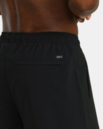 8 Yogger Jogger Elastic Running Shorts 15" Black AVYWS00228 RVCA