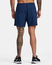 2 Yogger Jogger Elastic Running Shorts 15" Blue AVYWS00228 RVCA