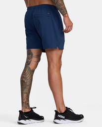 5 Yogger Jogger Elastic Running Shorts 15" Blue AVYWS00228 RVCA