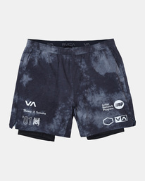 0 Yogger Train 2-In-1 Elastic Waist Workout Shorts 17" Black AVYWS00229 RVCA