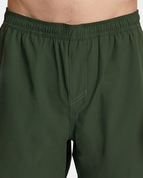 3 Yogger Train 2-In-1 Elastic Waist Workout Shorts 17" Brown AVYWS00229 RVCA