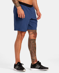 6 Yogger Plus 18" Training Shorts Blue AVYWS00234 RVCA