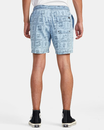 rvca, Escape Chambray Elasticized Shorts, WASHED DENIM (wad) ESCAPE ELASTIC CHAMBRAY AVYWS00238