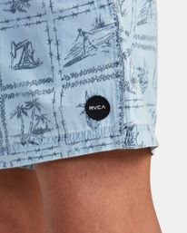 6 Escape Chambray Elasticized Shorts White AVYWS00238 RVCA