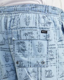 7 Escape Chambray Elasticized Shorts White AVYWS00238 RVCA