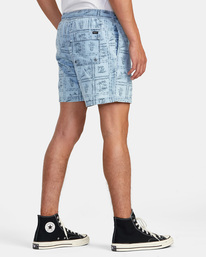 4 Escape Chambray Elasticized Shorts White AVYWS00238 RVCA