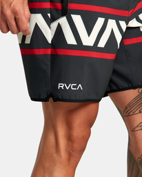 5 HAWAII BANDED YOGGER STRETCH 17" TECHNICAL SHORTS Black AVYWS00247 RVCA