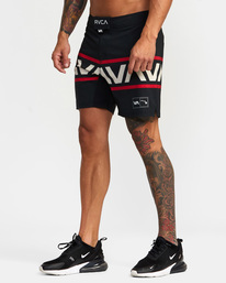 4 Hawaii Fight Scrapper 17" Technical Shorts Black AVYWS00254 RVCA