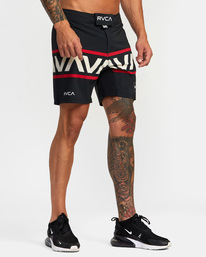6 Hawaii Fight Scrapper 17" Technical Shorts Black AVYWS00254 RVCA