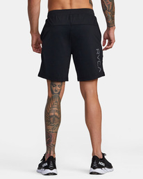 2 VA Sport Trainer Elastic Waist Shorts Black AVYWS00260 RVCA