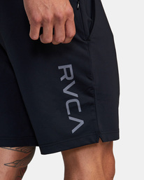 9 VA Sport Trainer Elastic Waist Shorts Black AVYWS00260 RVCA