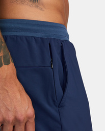 7 VA Sport Trainer Elastic Waist Shorts Blue AVYWS00260 RVCA