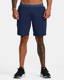 0 VA Sport Trainer Elastic Waist Shorts Blue AVYWS00260 RVCA