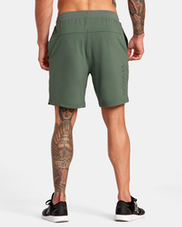 3 VA Sport Trainer Elastic Waist Shorts Green AVYWS00260 RVCA