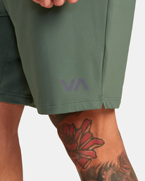4 VA Sport Trainer Elastic Waist Shorts Green AVYWS00260 RVCA