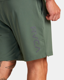 8 VA Sport Trainer Elastic Waist Shorts Green AVYWS00260 RVCA