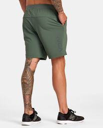 6 VA Sport Trainer Elastic Waist Shorts Green AVYWS00260 RVCA