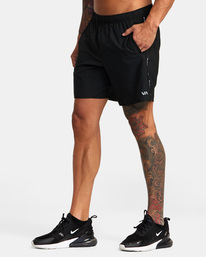 4 Yogger Control Training Shorts Grey AVYWS00262 RVCA