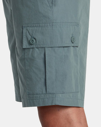 3 Civic Utility 18" Elastic Shorts Green AVYWS00269 RVCA