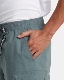 7 Civic Utility 18" Elastic Shorts Green AVYWS00269 RVCA