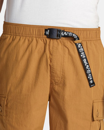 9 Civic Utility 18" Elastic Shorts Brown AVYWS00269 RVCA