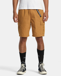 1 Civic Utility 18" Elastic Shorts Brown AVYWS00269 RVCA