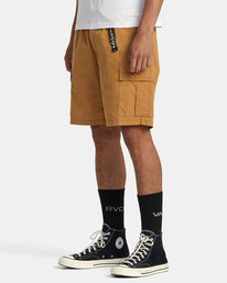 4 Civic Utility 18" Elastic Shorts Brown AVYWS00269 RVCA