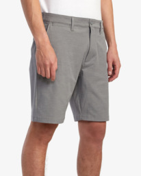 4 Back In Hybrid 19" Shorts Grey AVYWS00286 RVCA