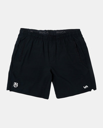 rvca, Barron Mamiya Yogger Stretch 17" - Short de Entrenamiento para Hombre, BLACK (blk) Barron Mamiya Yogger Stretch 17" - Performance Shorts for Men AVYWS00294