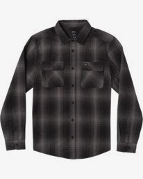 0 Vesuvio Long Sleeve Flannel Shirt Black AVYWT00169 RVCA