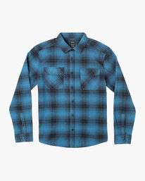 0 Vesuvio Long Sleeve Flannel Shirt Blue AVYWT00169 RVCA