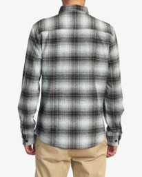 rvca, Vesuvio Long Sleeve Flannel Shirt, GREEN TEA (gnt) VESUVIO FLANNEL AVYWT00169