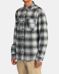 4 Vesuvio Long Sleeve Flannel Shirt Green AVYWT00169 RVCA